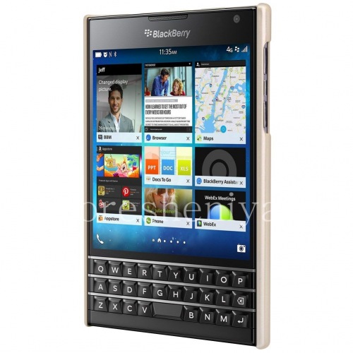 Photogallery for Firm plastic cover, cover Nillkin Frosted Shield for BlackBerry Passport, Pale gold for Passport SQW100-1 product
