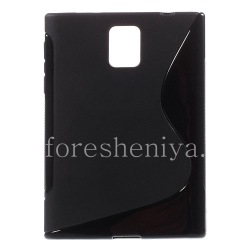 Housse en silicone pour compact Streamline BlackBerry Passport, noir