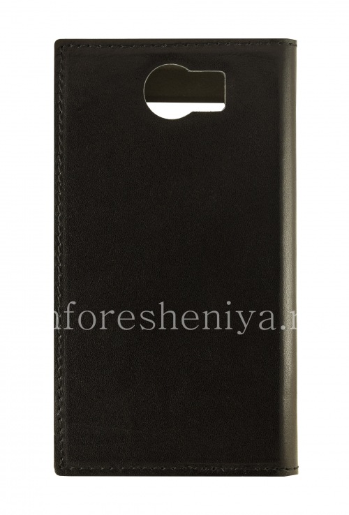 Photogallery for BlackBerry Priv জন্য একটি খোলার ঢাকনা দিয়ে স্বাক্ষর চামড়া কেস SIKAI, কালো, জরিমানা জমিন product