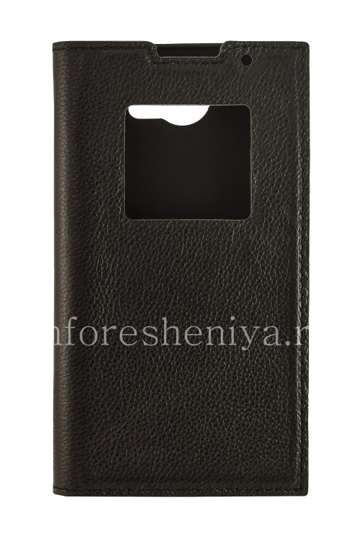 Photogallery for BlackBerry Priv জন্য একটি খোলার ঢাকনা দিয়ে স্বাক্ষর চামড়া কেস SIKAI, কালো, বড় জমিন product