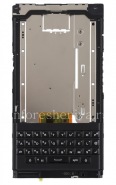 Mittelteil des Gehäuses in der vollständig zusammengebaut mit einer Tastatur, ein Lautsprecher, ein Mikrofon und einen Schleifenseitentaste zum BlackBerry Priv, schwarz