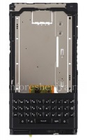 Parte media de carcasa en el totalmente montado con un teclado, un altavoz, un micrófono y unos botones laterales bucle para BlackBerry Priv
