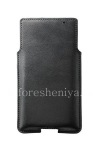 Photo 1 — Signature Leather Case-poche pour Sikai BlackBerry Priv, Noir, texture fine