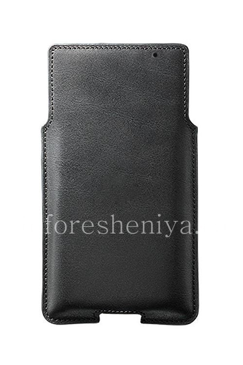 Photogallery for Signature Leather Case-poche pour Sikai BlackBerry Priv, Noir, texture fine product