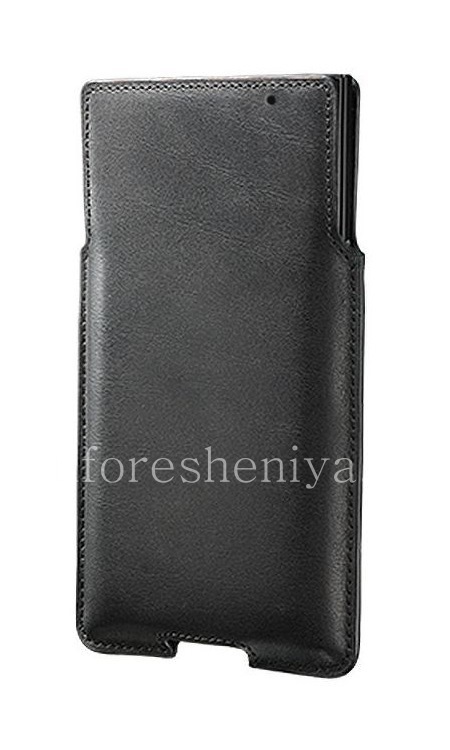 Photogallery for Signature Leather Case-poche pour Sikai BlackBerry Priv, Noir, texture fine product