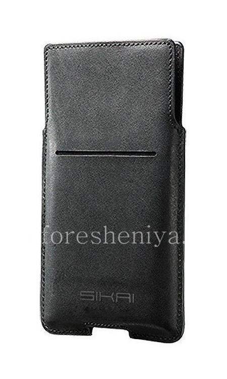 Photogallery for Signature Leather Case-poche pour Sikai BlackBerry Priv, Noir, texture fine product