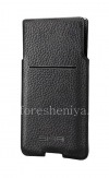 Photo 2 — Signature Leather Case-poche pour Sikai BlackBerry Priv, Noir, grande texture