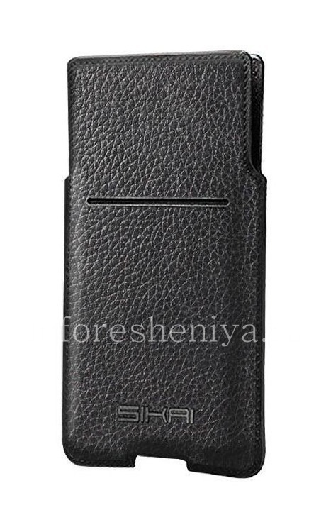 Photogallery for Signature Leather Case-poche pour Sikai BlackBerry Priv, Noir, grande texture product