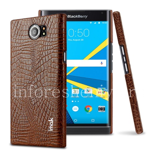Photogallery for फर्म प्लास्टिक कवर, IMAK मगरमच्छ BlackBerry Priv के लिए कवर, भूरा product