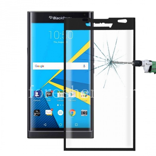 Photogallery for Schutzfilm-Glasscheibe Kante für BlackBerry Priv, Schwarz / Transparent product