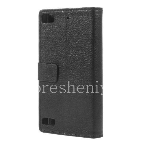 Photogallery for চামড়া কেস অনুভূমিক খোলার &quot;ক্লাসিক&quot; BlackBerry Z3 জন্য, কালো product