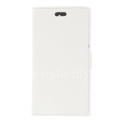 Photogallery for চামড়া কেস অনুভূমিক খোলার &quot;ক্লাসিক&quot; BlackBerry Z3 জন্য, সাদা product