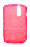 Photo 1 — Silicone Case dikemas dengan pola "Rings" untuk BlackBerry 8300 / 8310/8320 Curve, berwarna merah muda
