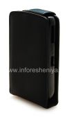 Photo 3 — Caso Firma de cuero con tapa de apertura vertical Doormoon para BlackBerry Curve 8300/8310/8320, Negro, textura fina