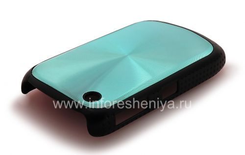 Photogallery for Kasus plastik, tutup dengan logam &quot;CD&quot; masukkan untuk BlackBerry 8520 / 9300 Curve, biru product