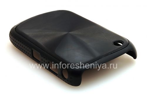 Photogallery for Kasus plastik, tutup dengan logam &quot;CD&quot; masukkan untuk BlackBerry 8520 / 9300 Curve, hitam product