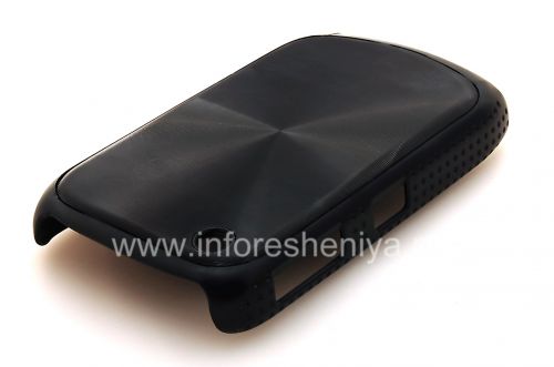Photogallery for Kasus plastik, tutup dengan logam &quot;CD&quot; masukkan untuk BlackBerry 8520 / 9300 Curve, hitam product