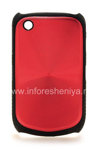 Photogallery for Kasus plastik, tutup dengan logam &quot;CD&quot; masukkan untuk BlackBerry 8520 / 9300 Curve, merah product