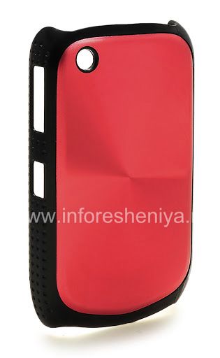 Photogallery for Kasus plastik, tutup dengan logam &quot;CD&quot; masukkan untuk BlackBerry 8520 / 9300 Curve, merah product