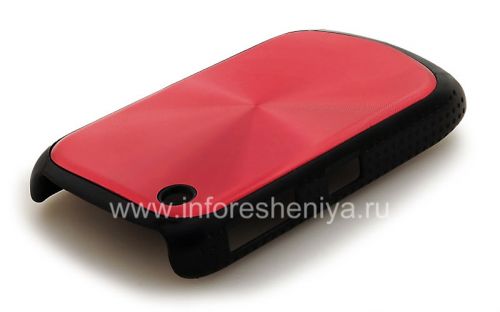 Photogallery for Kasus plastik, tutup dengan logam &quot;CD&quot; masukkan untuk BlackBerry 8520 / 9300 Curve, merah product