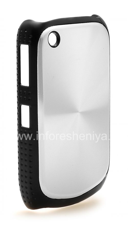 Photogallery for Kasus plastik, tutup dengan logam &quot;CD&quot; masukkan untuk BlackBerry 8520 / 9300 Curve, perak product