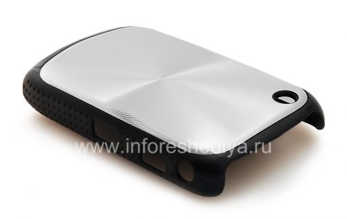 Photogallery for Kasus plastik, tutup dengan logam &quot;CD&quot; masukkan untuk BlackBerry 8520 / 9300 Curve, perak product