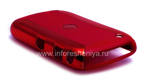 Photogallery for ブラックベリー8520/9300曲線のプラスチックケース「クローム」, レッド product