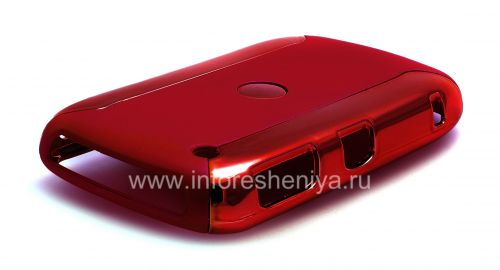 Photogallery for ブラックベリー8520/9300曲線のプラスチックケース「クローム」, レッド product