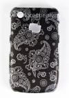 Photo 1 — Plastic bag-cover "ornament" for the BlackBerry 8520/9300 Curve, A series of "oriental ornament", Black / Silver