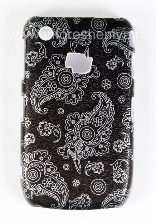 Photogallery for 塑料“饰品”盖盖BlackBerry 8520 / 9300曲线, 一系列的“东方装饰品”，黑/银 product