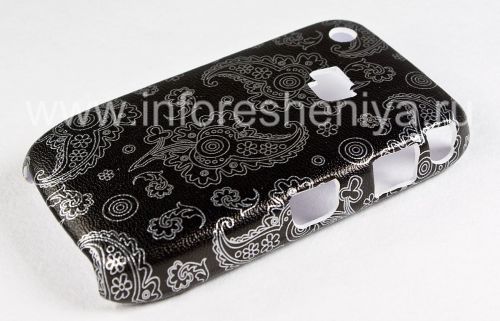 Photogallery for 塑料“饰品”盖盖BlackBerry 8520 / 9300曲线, 一系列的“东方装饰品”，黑/银 product