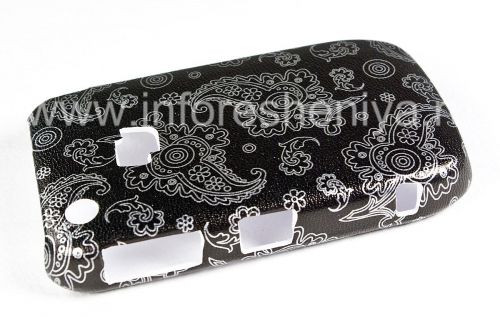 Photogallery for 塑料“饰品”盖盖BlackBerry 8520 / 9300曲线, 一系列的“东方装饰品”，黑/银 product