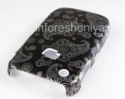 Photogallery for 塑料“饰品”盖盖BlackBerry 8520 / 9300曲线, 一系列的“东方装饰品”，黑/银 product