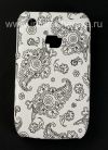 Photo 1 — Plastic bag-cover "ornament" for the BlackBerry 8520/9300 Curve, A series of "oriental ornament" White / Black