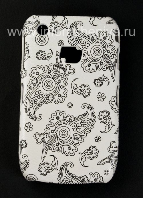 Photogallery for 塑料“饰品”盖盖BlackBerry 8520 / 9300曲线, 一系列的“东方装饰品”，白/黑 product