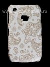 Photo 1 — Plastic bag-cover "ornament" for the BlackBerry 8520/9300 Curve, A series of "oriental ornament" White / Brown