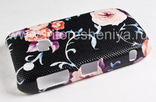 Photogallery for 塑料“饰品”盖盖BlackBerry 8520 / 9300曲线, 一系列的“花”，黑 product