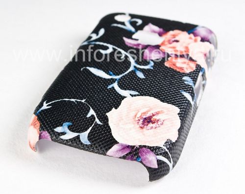 Photogallery for 塑料“饰品”盖盖BlackBerry 8520 / 9300曲线, 一系列的“花”，黑 product