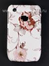 Photo 1 — Plastic bag-cover "ornament" for the BlackBerry 8520/9300 Curve, Series "Flowers", White