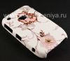 Photo 6 — Plastic bag-cover "ornament" for the BlackBerry 8520/9300 Curve, Series "Flowers", White