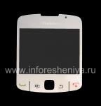 L'écran de verre d'origine pour BlackBerry 8520 Curve, White (blanc perle)