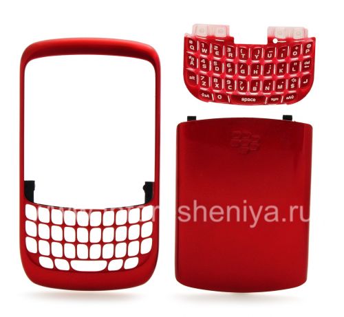 Photogallery for রঙ শরীর (দুই অংশে) BlackBerry 8520 কার্ভ জন্য, লাল চকচকে product