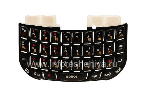 Photogallery for teclado ruso con números rojos BlackBerry 8520 Curve, negro product