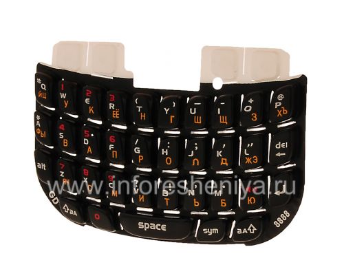Photogallery for teclado ruso con números rojos BlackBerry 8520 Curve, negro product