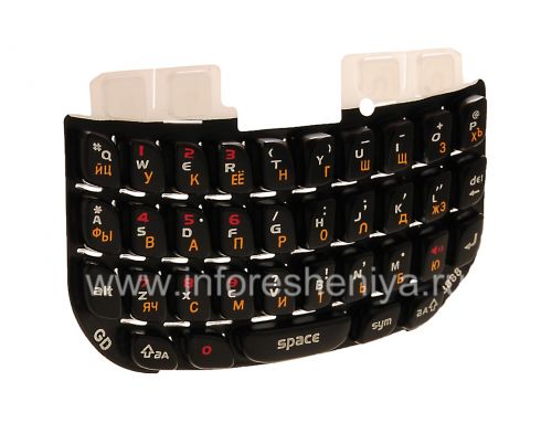 Photogallery for teclado ruso con números rojos BlackBerry 8520 Curve, negro product