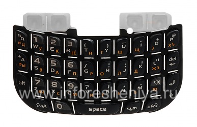 俄语键盘BlackBerry 8520曲线, 深蓝色