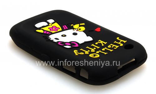 Photogallery for 硅胶套“凯蒂猫”，以BlackBerry 8520 / 9300曲线, 黑 product