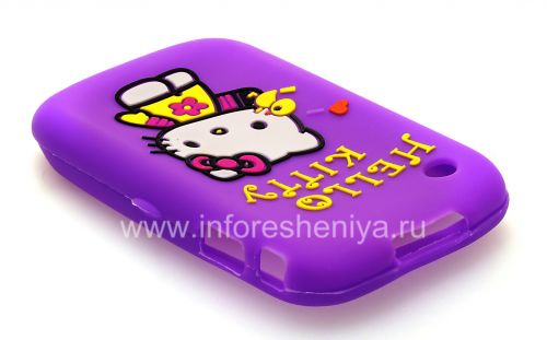 Photogallery for 硅胶套“凯蒂猫”，以BlackBerry 8520 / 9300曲线, 紫丁香 product