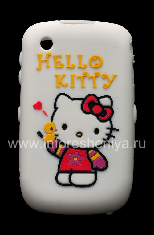 Photogallery for 硅胶套“凯蒂猫”，以BlackBerry 8520 / 9300曲线, 白 product