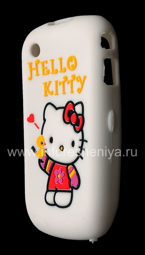 Photogallery for 硅胶套“凯蒂猫”，以BlackBerry 8520 / 9300曲线, 白 product
